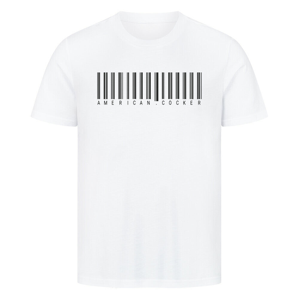Premium T-Shirt "American Cocker - Scan" Weiß – hunde-shirt.de