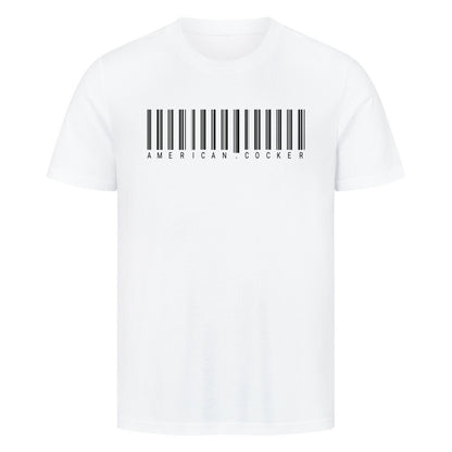 Premium T-Shirt "American Cocker - Scan" Weiß – hunde-shirt.de