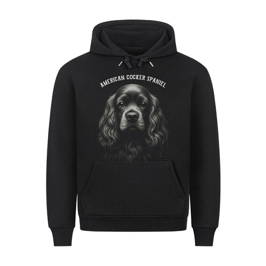 Premium Hoodie "American Cocker - Pure" Schwarz – hunde-shirt.de