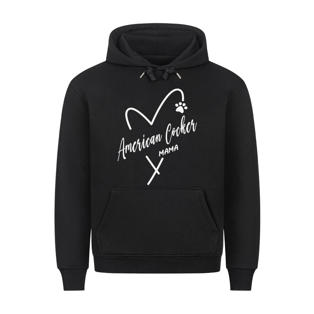 Premium Hoodie "American Cocker - MAMA" Schwarz – hunde-shirt.de