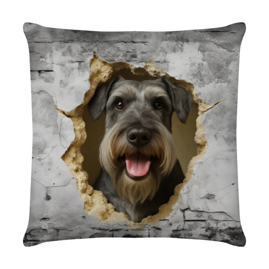 Kissen "Cesky Terrier - Wall" Weiß – hunde-shirt.de