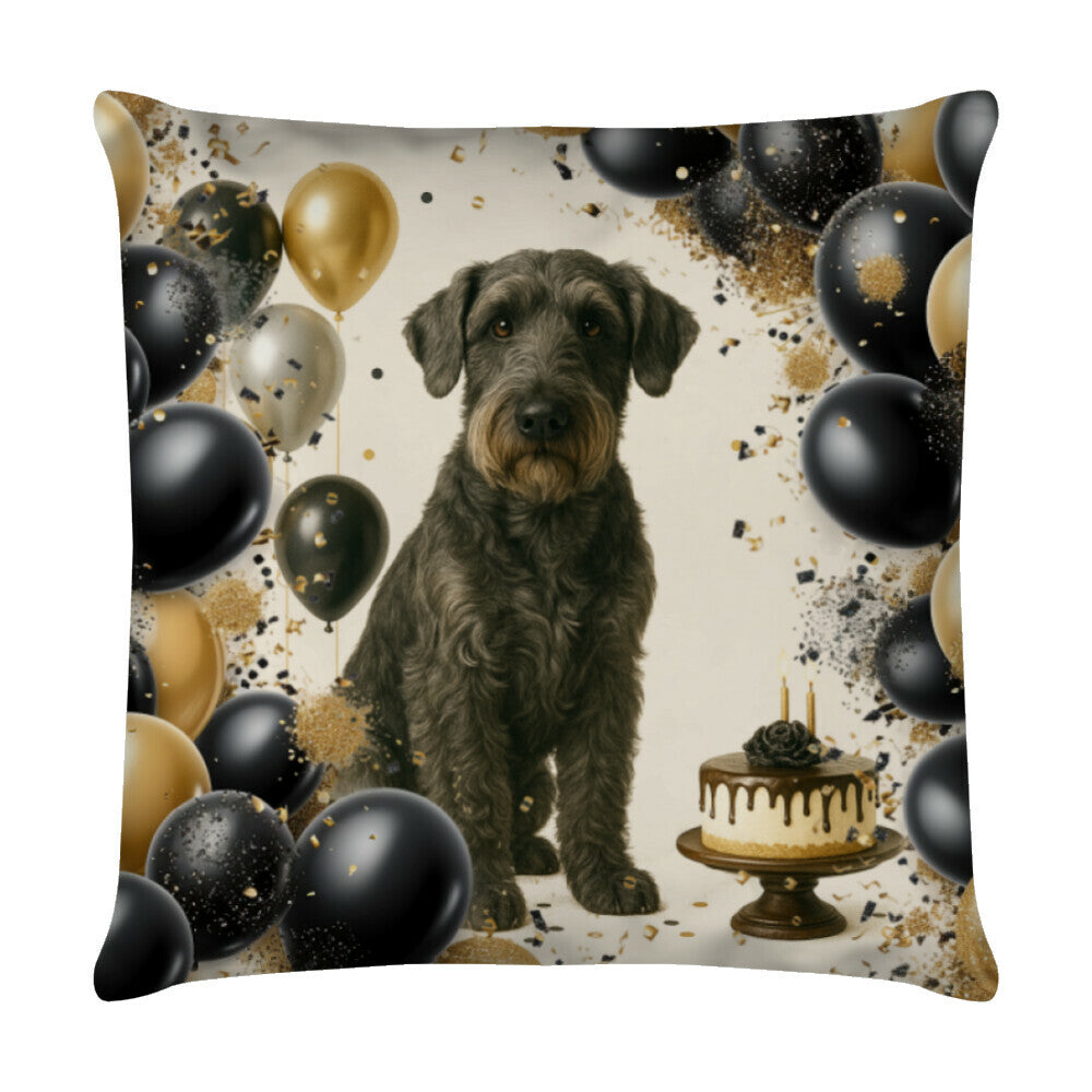 Kissen "Cesky Terrier - Geburtstag" Weiß – hunde-shirt.de