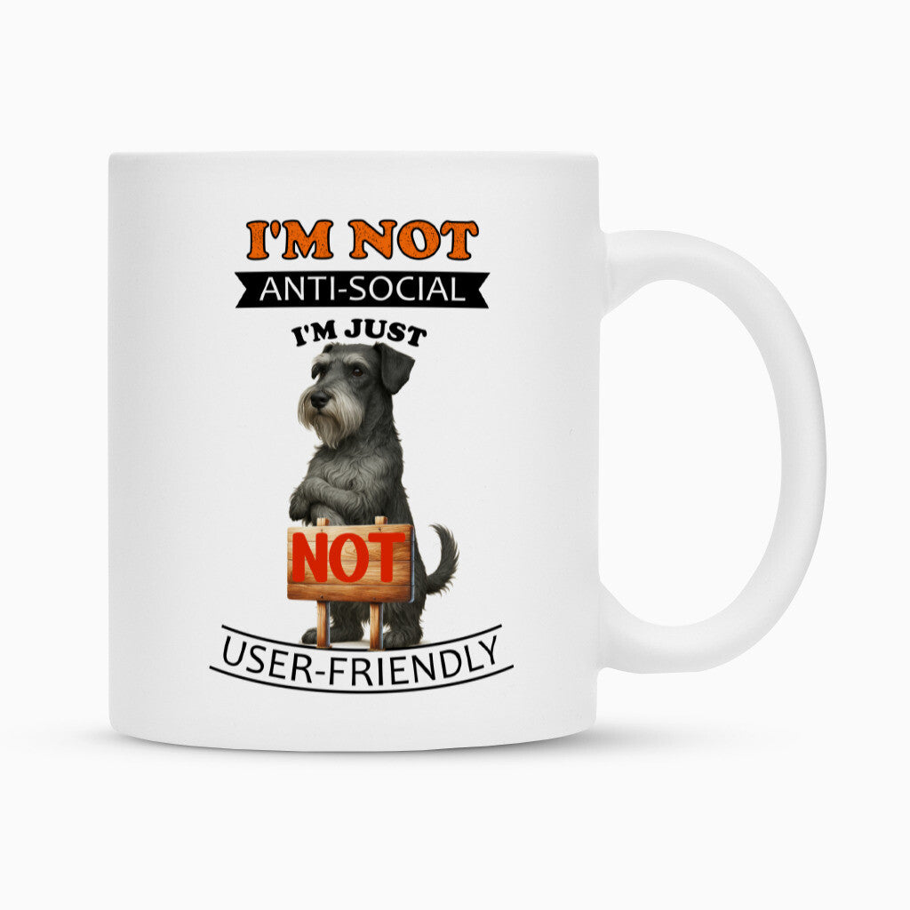 Tasse "Cesky Terrier - Anti-Social" Weiß – hunde-shirt.de