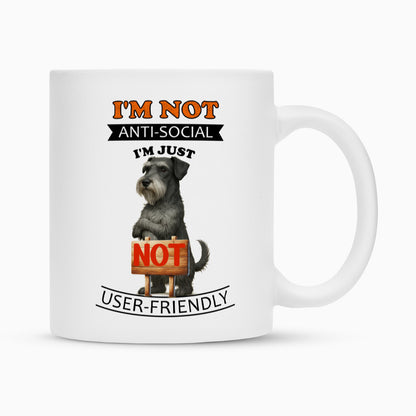 Tasse "Cesky Terrier - Anti-Social" Weiß – hunde-shirt.de