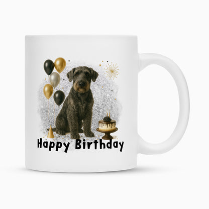 Tasse "Cesky Terrier - Happy Birthday" Weiß – hunde-shirt.de