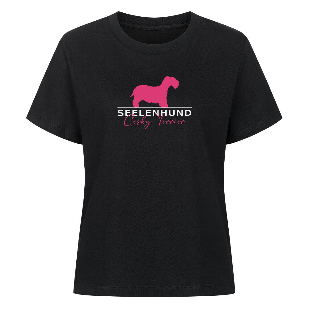 Premium Damen-Shirt "Cesky Terrier - Seelenhund" Schwarz – hunde-shirt.de