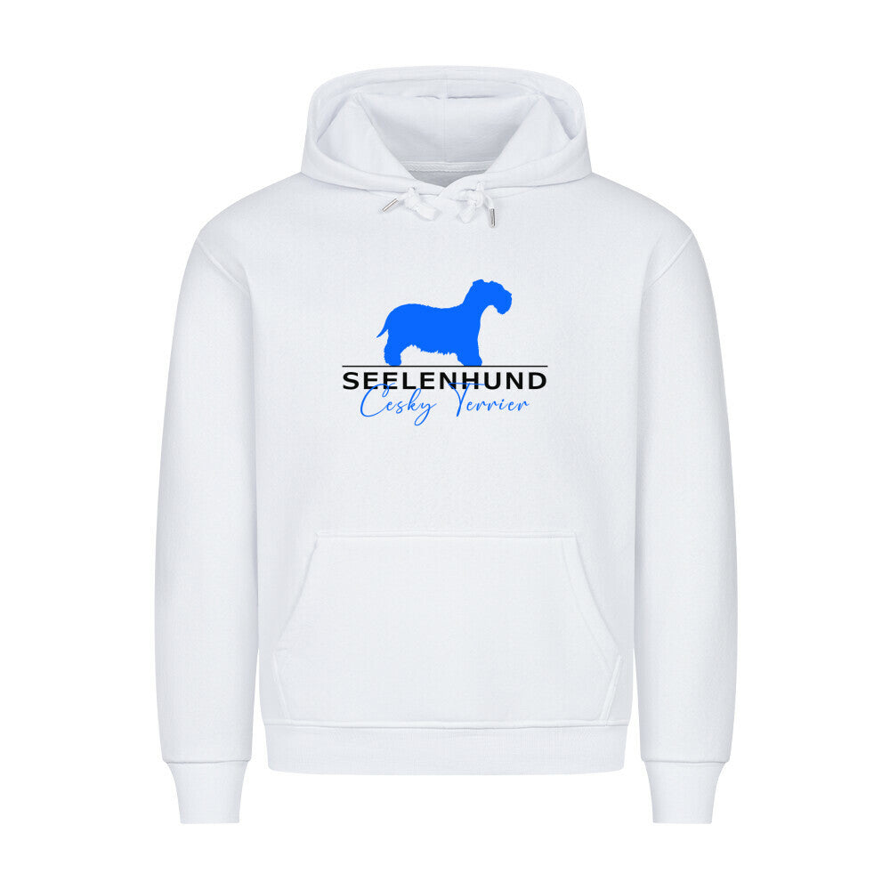Premium Hoodie "Cesky Terrier - Seelenhund" Weiß – hunde-shirt.de