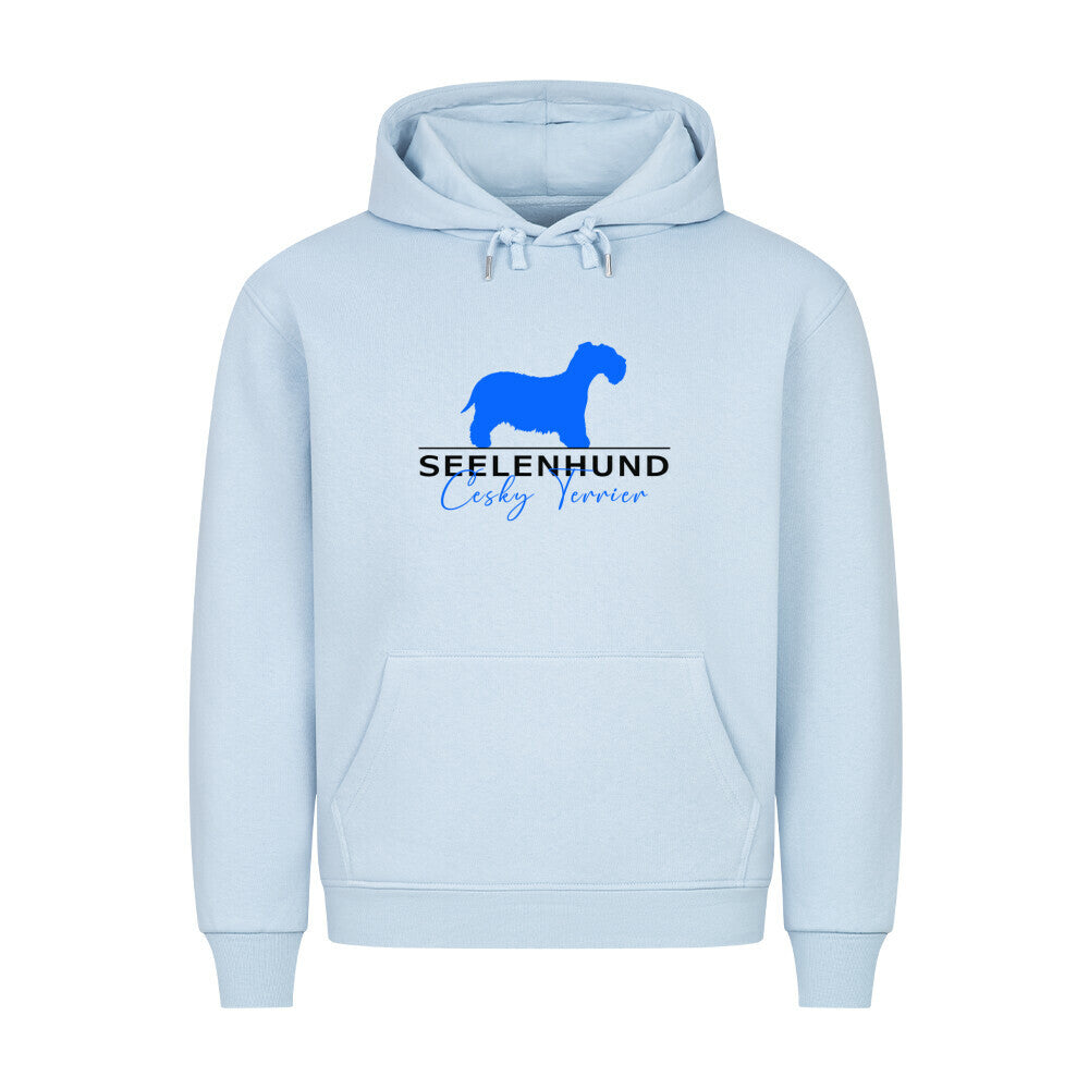 Premium Hoodie "Cesky Terrier - Seelenhund" Babyblau – hunde-shirt.de