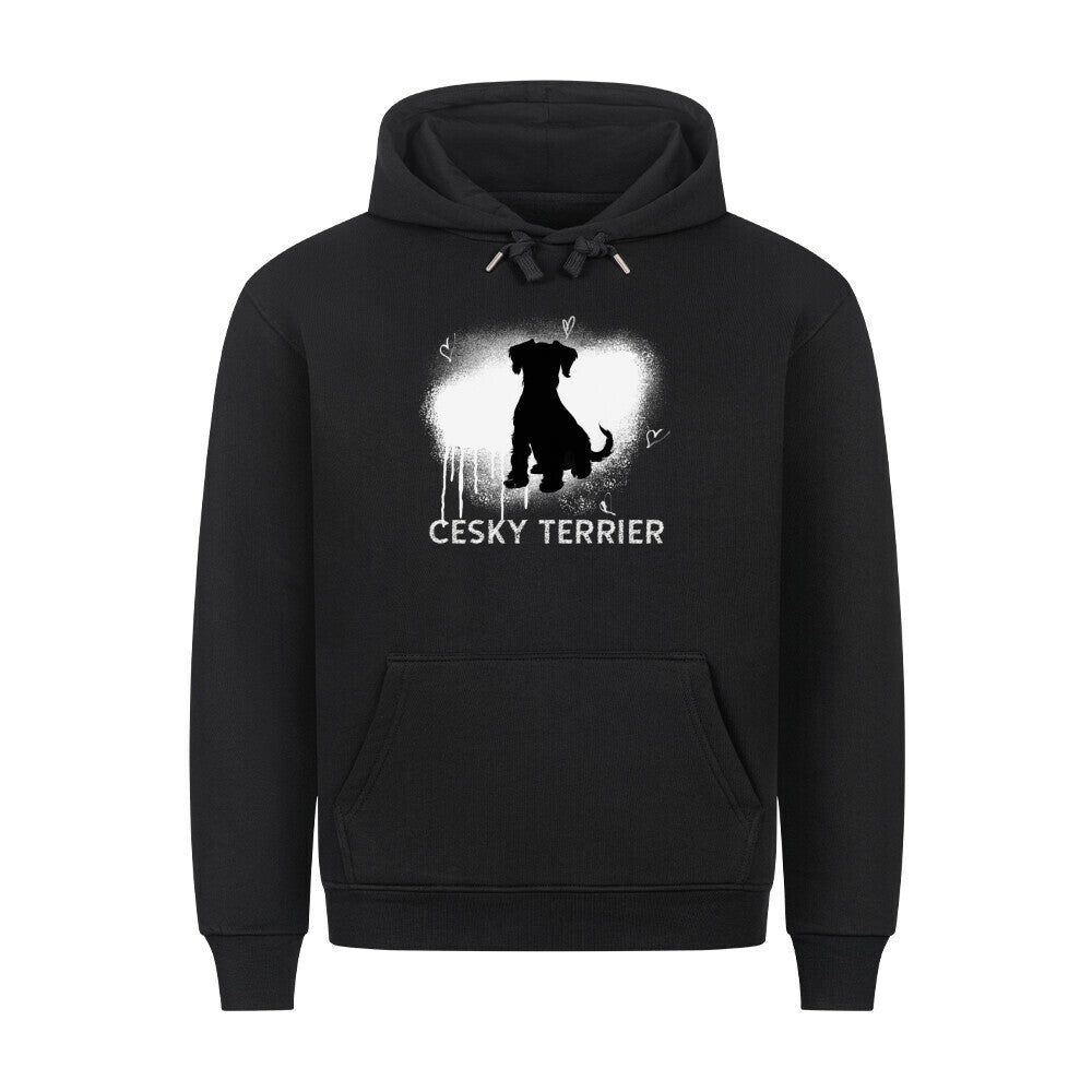 Premium Hoodie "Cesky Terrier - Brush" Schwarz – hunde-shirt.de