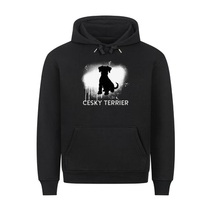 Premium Hoodie "Cesky Terrier - Brush" Schwarz – hunde-shirt.de