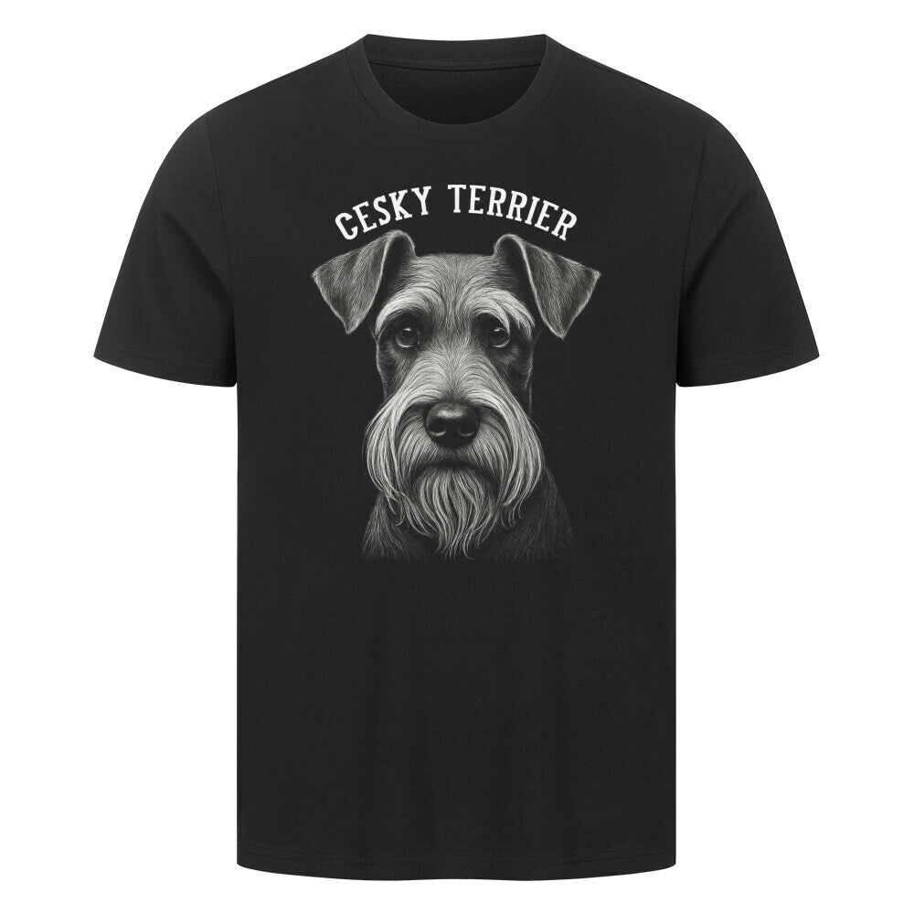 Premium T-Shirt "Cesky Terrier - Pure" Schwarz – hunde-shirt.de