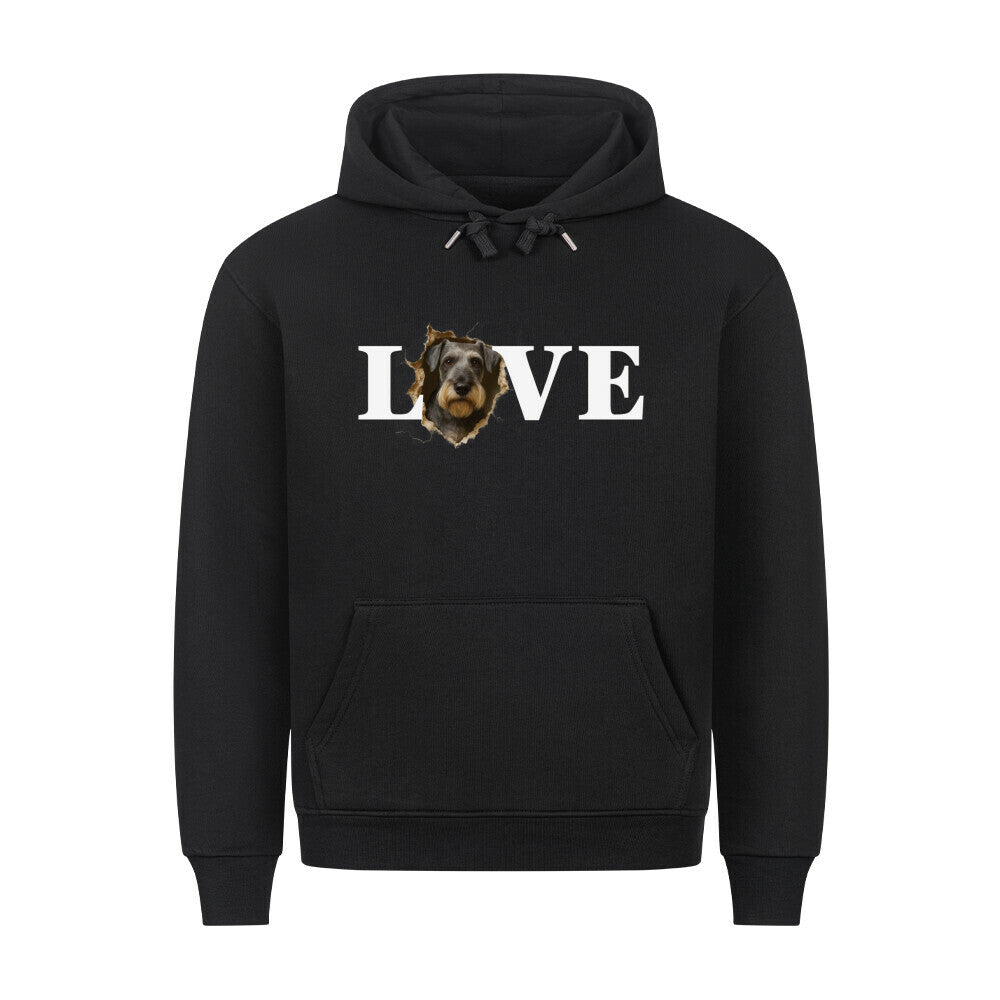 Premium Hoodie "Cesky Terrier - LOVE" Schwarz – hunde-shirt.de