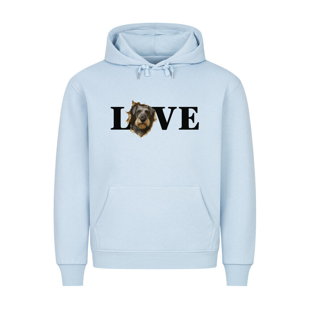 Premium Hoodie "Cesky Terrier - LOVE" Babyblau – hunde-shirt.de