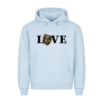 Premium Hoodie "Cesky Terrier - LOVE" Babyblau – hunde-shirt.de