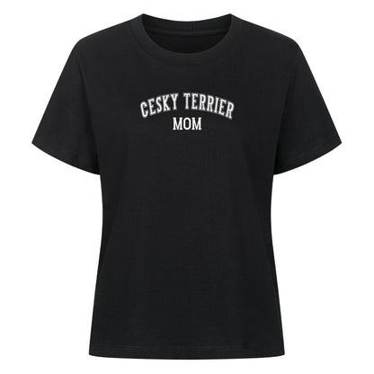 Premium Damen-Shirt "Cesky-Terrier- MOM" Schwarz – hunde-shirt.de