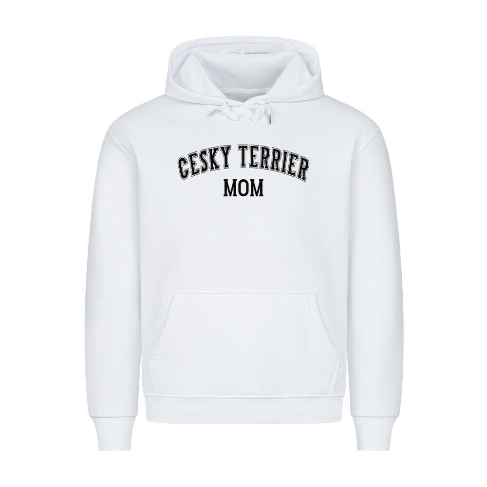 Premium Hoodie "Cesky Terrier - MOM" Weiß – hunde-shirt.de
