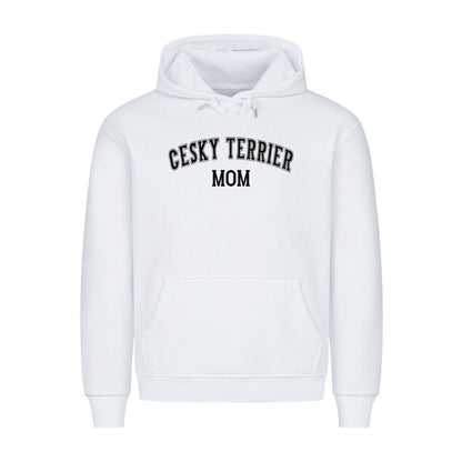 Premium Hoodie "Cesky Terrier - MOM" Weiß – hunde-shirt.de