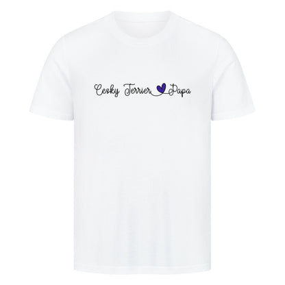 Premium T-Shirt "Cesky Terrier - Papa" Weiß – hunde-shirt.de