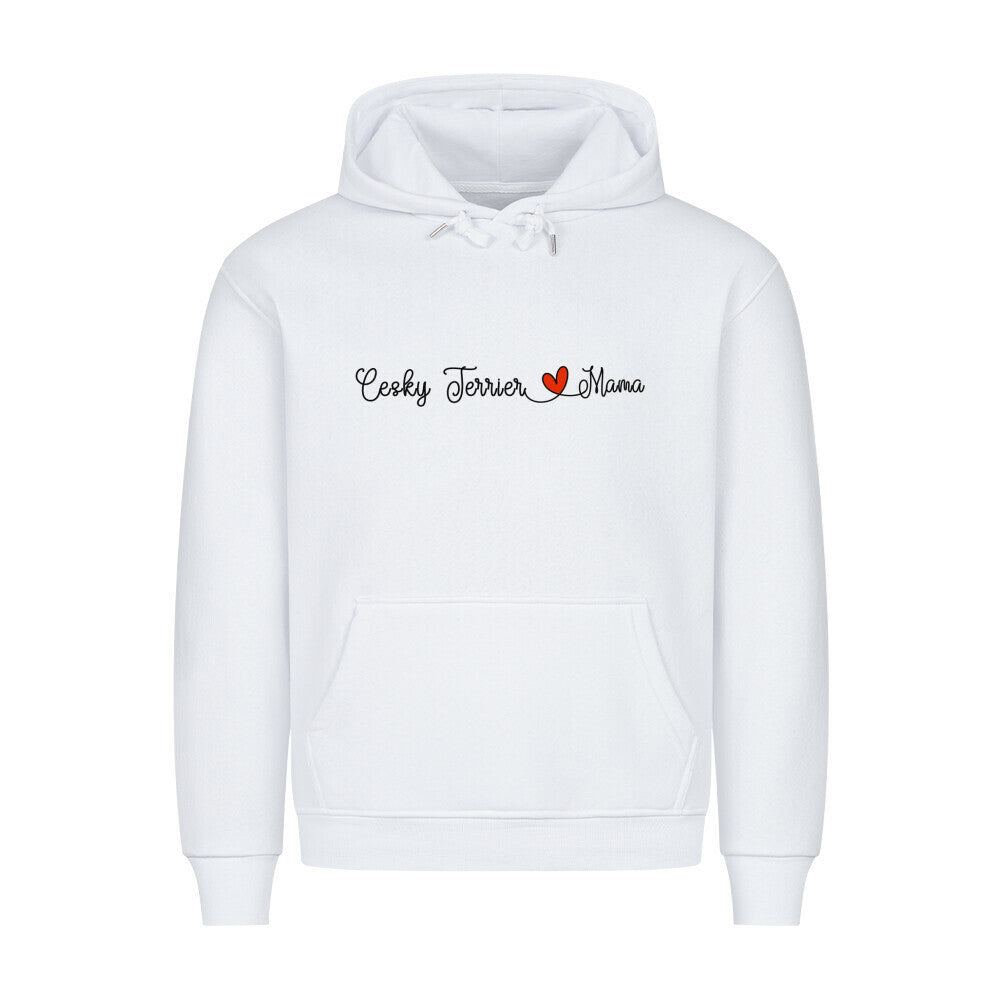 Premium Hoodie "Cesky Terrier - Mama" Weiß – hunde-shirt.de