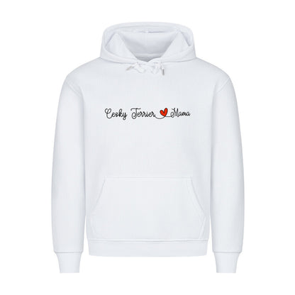 Premium Hoodie "Cesky Terrier - Mama" Weiß – hunde-shirt.de