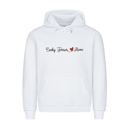 Premium Hoodie "Cesky Terrier - Mama" Weiß – hunde-shirt.de