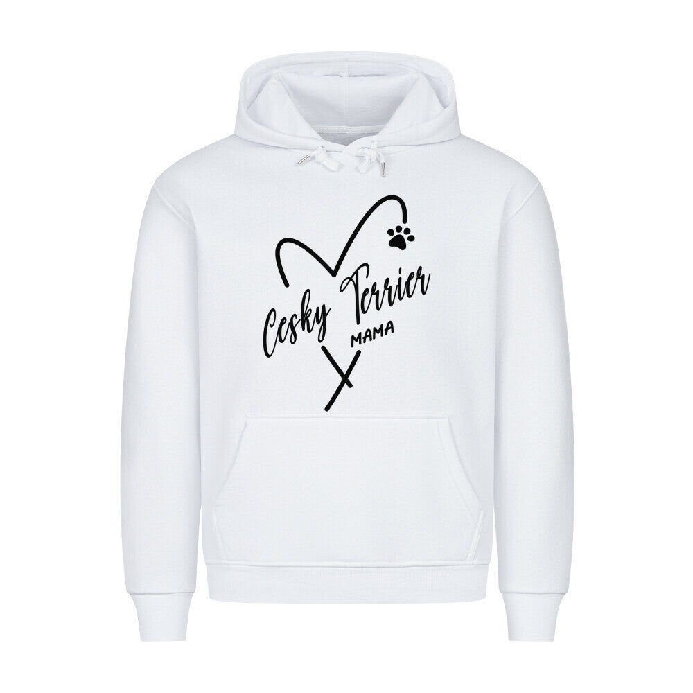 Premium Hoodie "Cesky Terrier - MAMA" Weiß – hunde-shirt.de