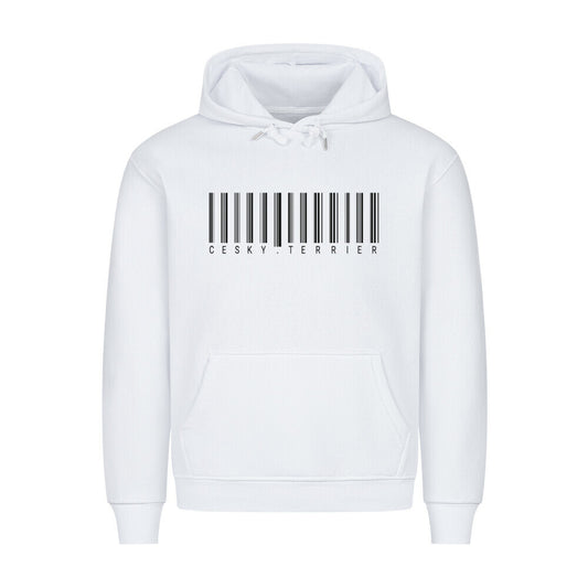 Premium Hoodie "Cesky Terrier - Scan" Weiß – hunde-shirt.de