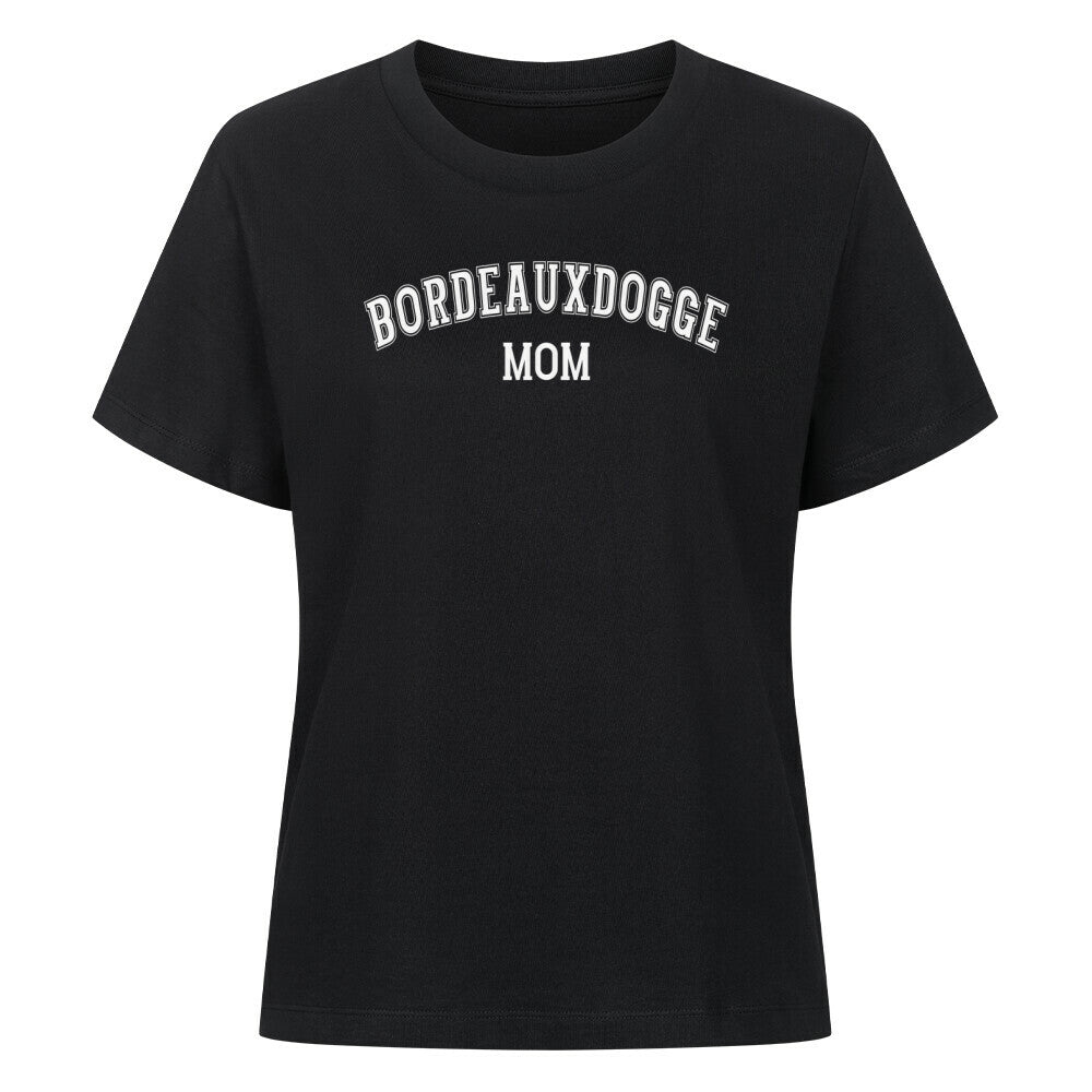 Premium Damen-Shirt "Bordeauxdogge - MOM" Schwarz – hunde-shirt.de