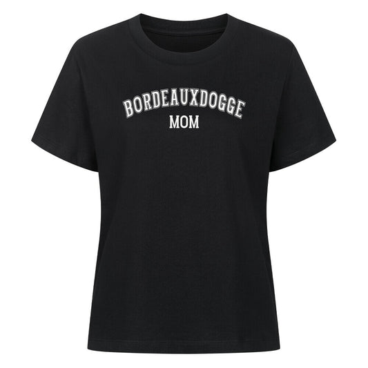 Premium Damen-Shirt "Bordeauxdogge - MOM" Schwarz – hunde-shirt.de