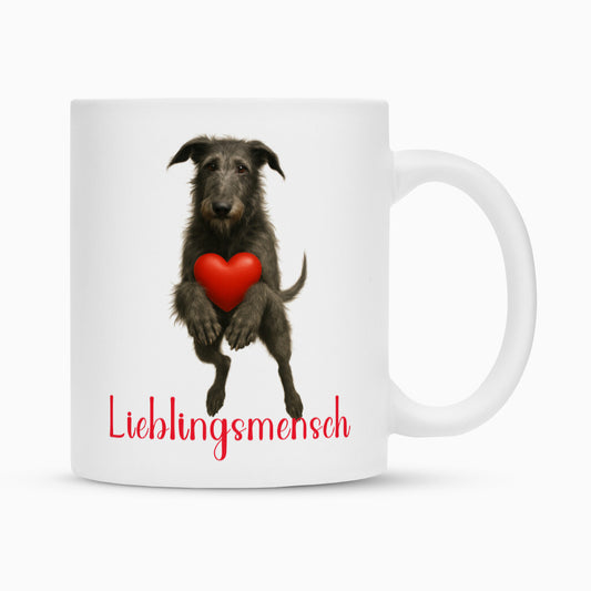 Tasse "Deerhound - Lieblingsmensch" Weiß – hunde-shirt.de