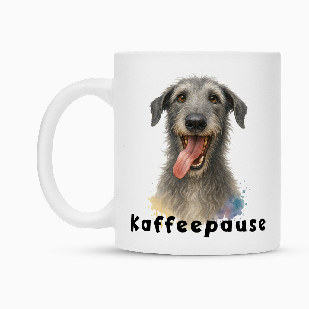 Tasse "Deerhound - Kaffeepause" – hunde-shirt.de