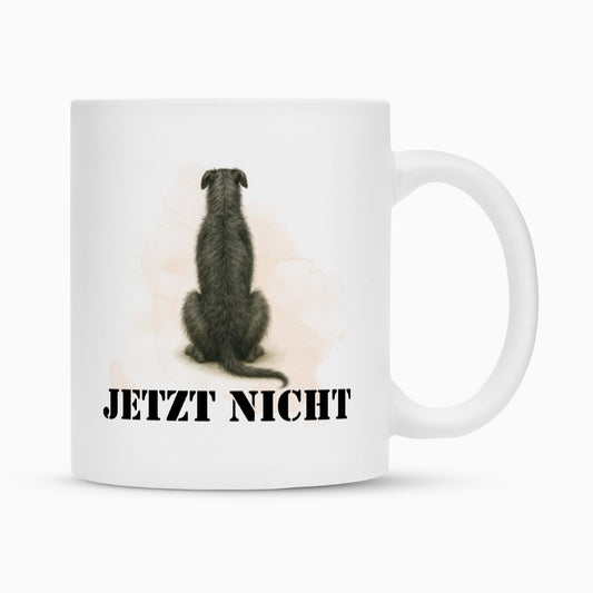 Tasse "Deerhound - JETZT NICHT" Weiß – hunde-shirt.de