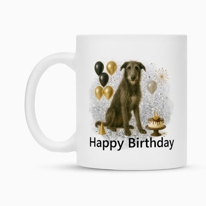 Tasse "Deerhound - Happy Birthday" – hunde-shirt.de