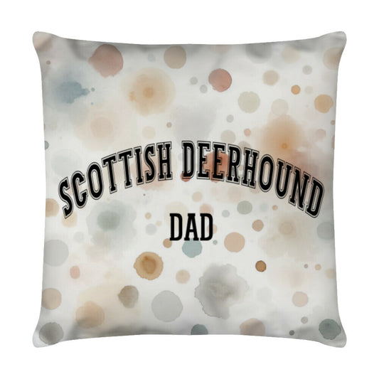 Kissen "Deerhound - DAD" Weiß – hunde-shirt.de