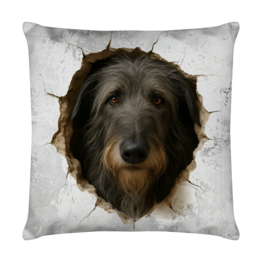 Kissen "Deerhound - Look" Weiß – hunde-shirt.de