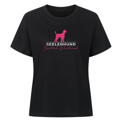 Premium Damen-Shirt "Deerhound - Seelenhund" Schwarz – hunde-shirt.de