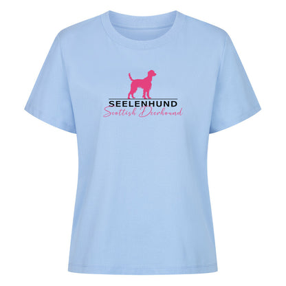 Premium Damen-Shirt "Deerhound - Seelenhund" Sky Blue – hunde-shirt.de
