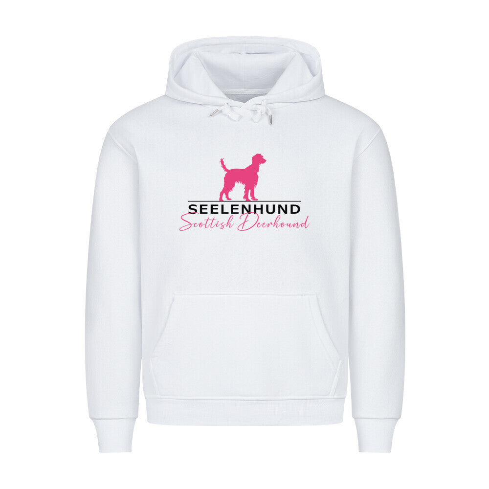 Premium Hoodie "Deerhound - Seelenhund" Weiß – hunde-shirt.de