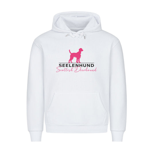 Premium Hoodie "Deerhound - Seelenhund" Weiß – hunde-shirt.de