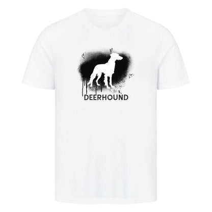 Premium T-Shirt "Deerhound - Brush" Weiß – hunde-shirt.de