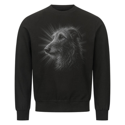 Premium Sweatshirt "Deerhound - Shine" Schwarz – hunde-shirt.de