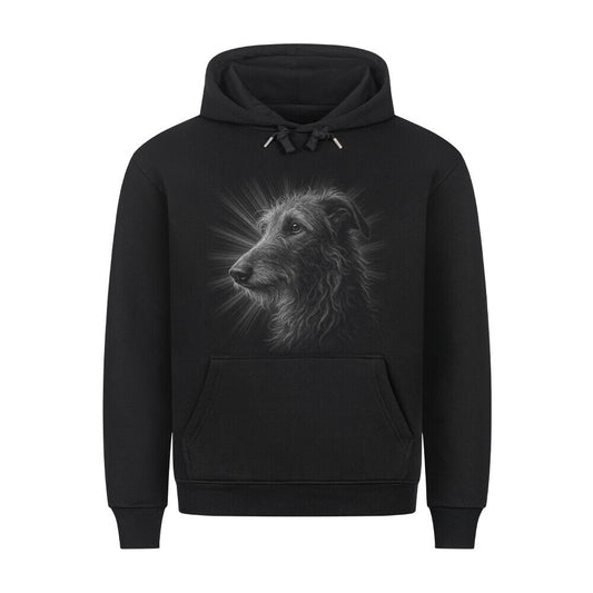Premium Hoodie "Deerhound - Shine" Schwarz – hunde-shirt.de