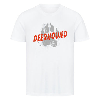 Premium T-Shirt "Deerhound - PAW" Weiß – hunde-shirt.de