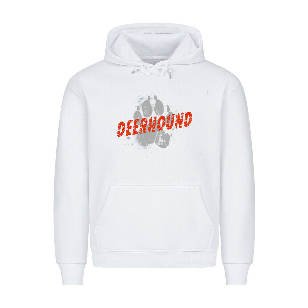 Premium Hoodie "Deerhound - PAW" Weiß – hunde-shirt.de