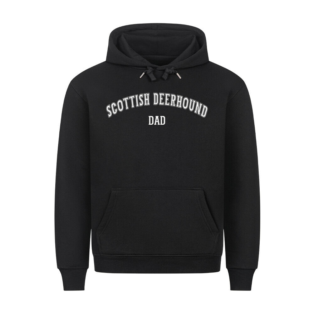Premium Hoodie "Deerhound - DAD" Schwarz – hunde-shirt.de