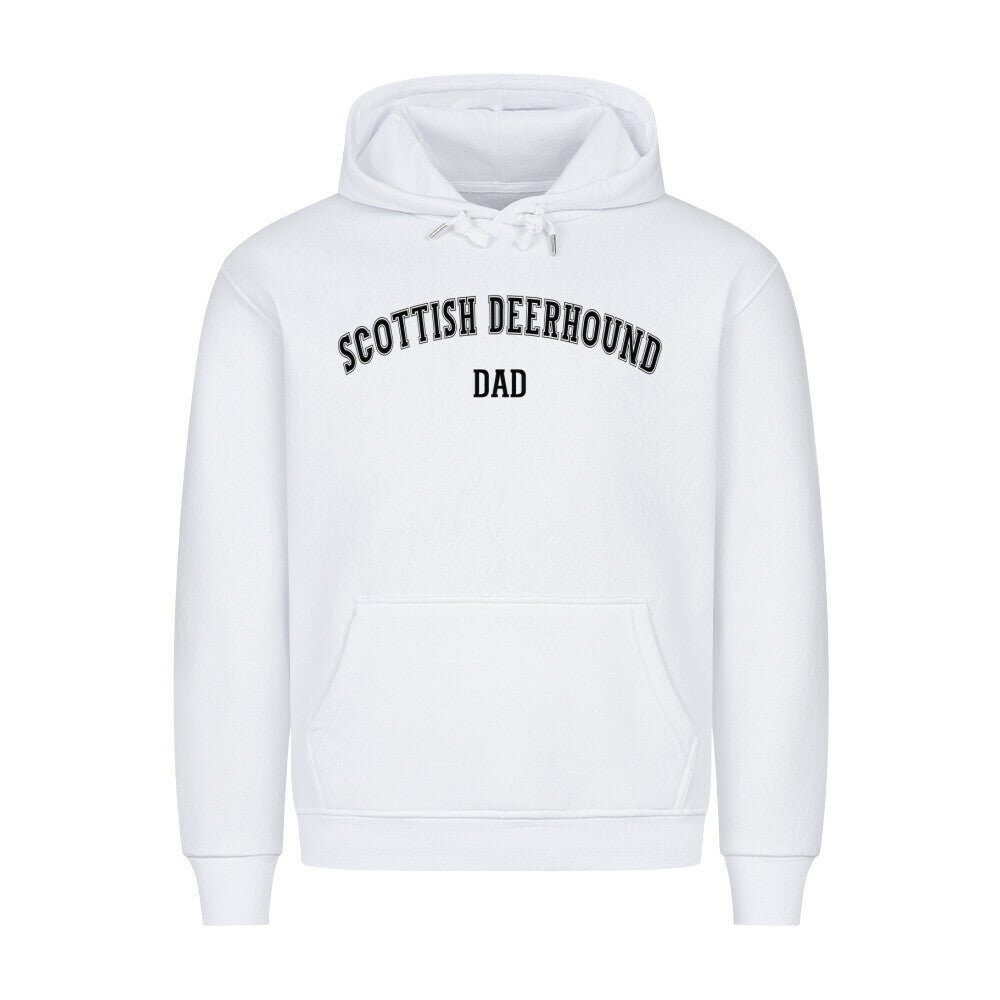Premium Hoodie "Deerhound - DAD" Weiß – hunde-shirt.de