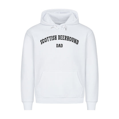 Premium Hoodie "Deerhound - DAD" Weiß – hunde-shirt.de