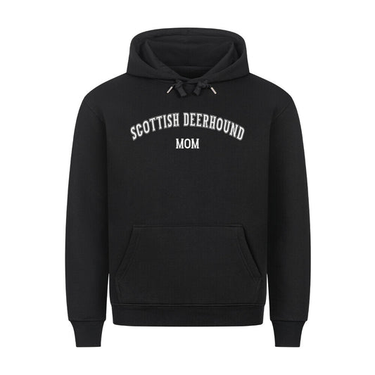 Premium Hoodie "Deerhound - MOM" Schwarz – hunde-shirt.de