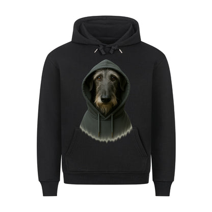 Premium Hoodie "Deerhound - Hooded" Schwarz – hunde-shirt.de