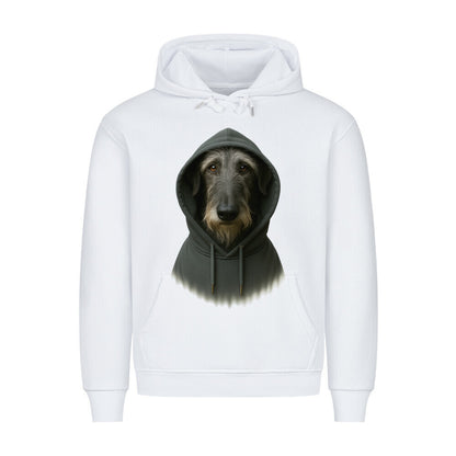 Premium Hoodie "Deerhound - Hooded" Weiß – hunde-shirt.de
